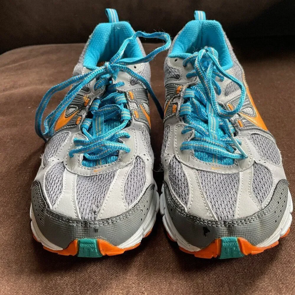 Nike Pegasus 27 Trail Sneaker Woman’s Size 7 Gray Turquoise Orange 407902-002